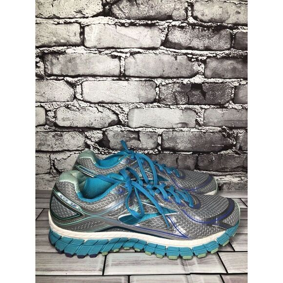 Brooks GTS Blue Gray Mesh Synthetic Lace Up Running Shoes Women Sz 11.5N US/44EU - Picture 7 of 16